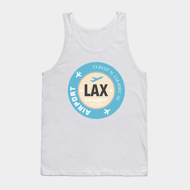 Los Angeles sticker Tank Top by Woohoo